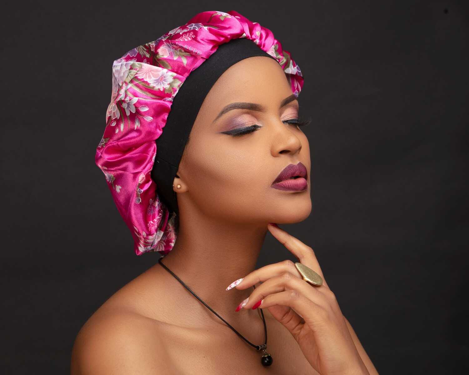 Hot pink floral standard sizeBonnet (2) Hot-pink-floral-standard-size Bonnet